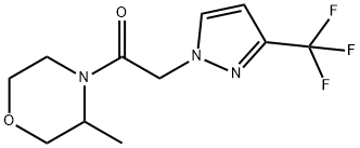 1-(3-methylmorpholin-4-yl)-2-[3-(trifluoromethyl)-1 H-pyrazol-1-yl]ethan-1-one 结构式