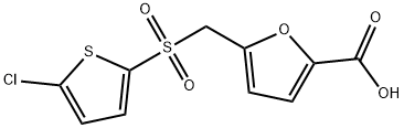 5-{[(5-Chlorothiophen-2-yl)sulfonyl]methyl}furan-2-carboxylic acid Struktur