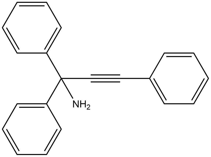 α-Phenyl-α-(2-phenylethynyl)benzenemethanamine 结构式