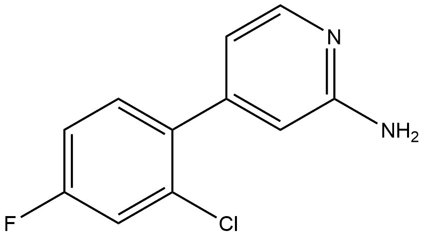 2-Pyridinamine, 4-(2-chloro-4-fluorophenyl)- 结构式