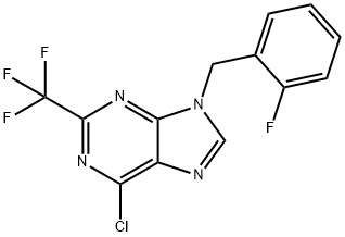 6-Chloro-9-(2-fluorobenzyl)-2-(trifluoromethyl)-9H-purine Structure