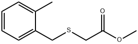 Acetic acid, 2-[[(2-methylphenyl)methyl]thio]-, methyl ester Struktur