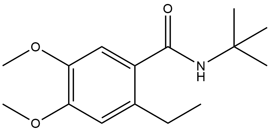 N-(1,1-Dimethylethyl)-2-ethyl-4,5-dimethoxybenzamide Structure
