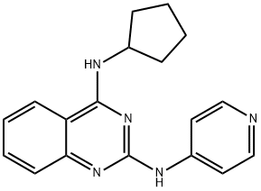 2,4-Quinazolinediamine, N4-cyclopentyl-N2-4-pyridinyl- Struktur