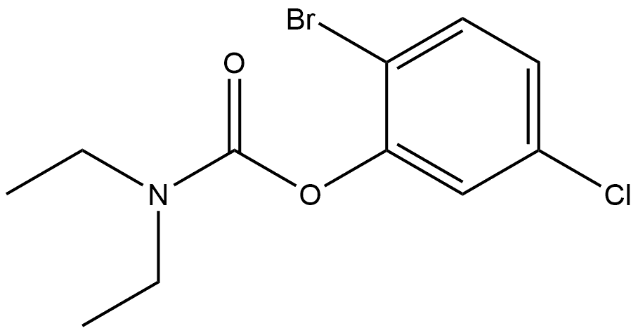 2-Bromo-5-chlorophenyl N,N-diethylcarbamate Structure