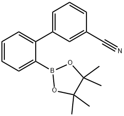 [1,1'-Biphenyl]-3-carbonitrile, 2'-(4,4,5,5-tetramethyl-1,3,2-dioxaborolan-2-yl)-,1225375-04-1,结构式