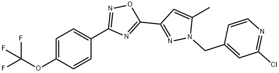 Pyridine, 2-chloro-4-[[5-methyl-3-[3-[4-(trifluoromethoxy)phenyl]-1,2,4-oxadiazol-5-yl]-1H-pyrazol-1-yl]methyl]-
