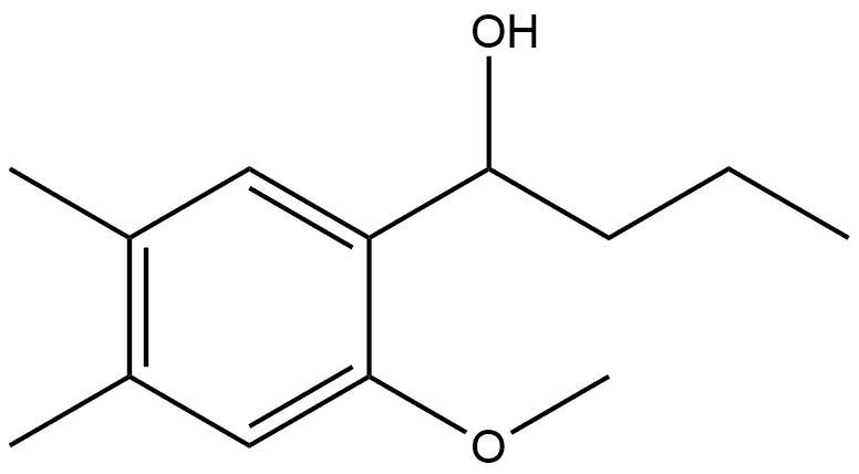 2-Methoxy-4,5-dimethyl-α-propylbenzenemethanol 化学構造式