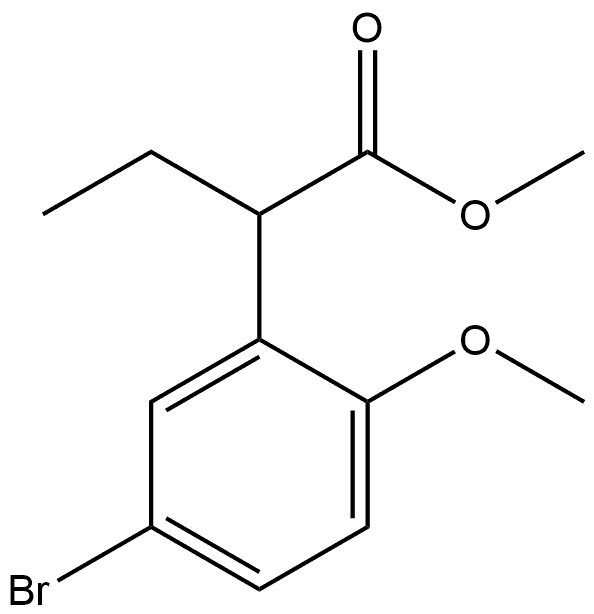 methyl 2-(5-bromo-2-methoxyphenyl)butanoate 化学構造式