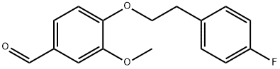 4-[2-(4-Fluorophenyl)ethoxy]-3-methoxybenzaldehyde 化学構造式