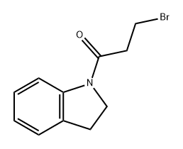 1-Propanone, 3-bromo-1-(2,3-dihydro-1H-indol-1-yl)-,1226021-70-0,结构式
