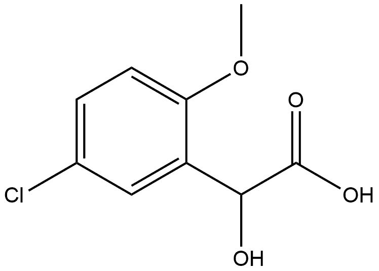 Benzeneacetic acid, 5-chloro-α-hydroxy-2-methoxy- Structure