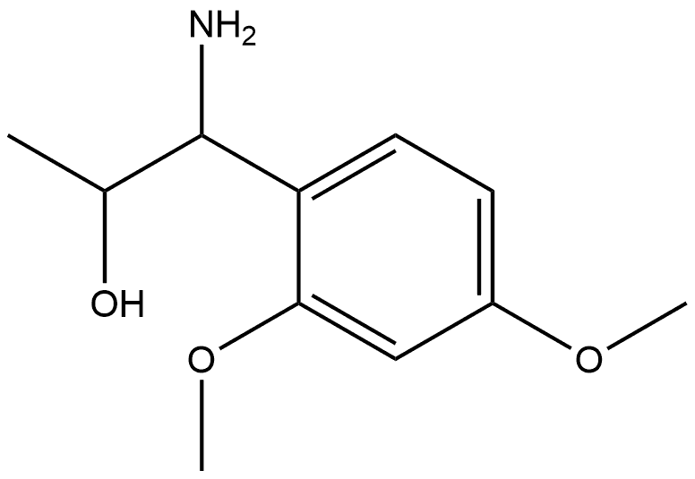 1-AMINO-1-(2,4-DIMETHOXYPHENYL)PROPAN-2-OL 结构式