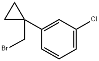 1-(1-(Bromomethyl)cyclopropyl)-3-chlorobenzene Struktur