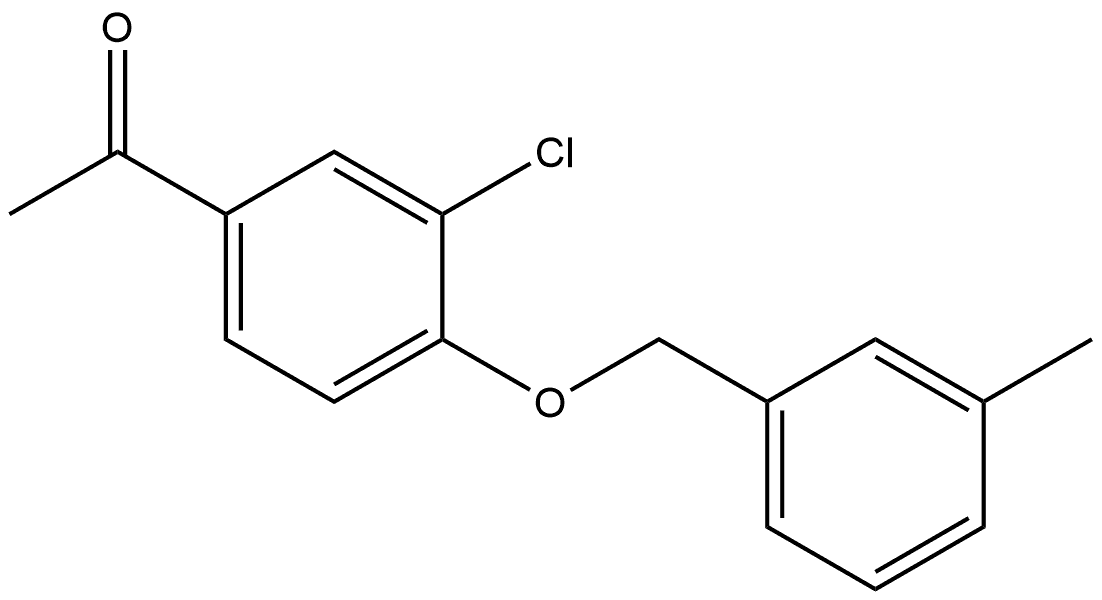 1-[3-Chloro-4-[(3-methylphenyl)methoxy]phenyl]ethanone,1226243-30-6,结构式