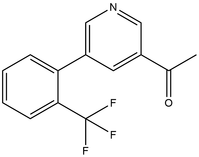 1-[5-[2-(Trifluoromethyl)phenyl]-3-pyridinyl]ethanone Structure