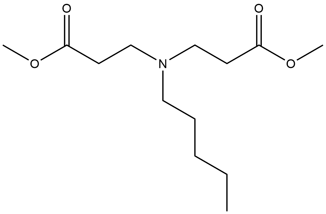 β-Alanine, N-(3-methoxy-3-oxopropyl)-N-pentyl-, methyl ester Struktur