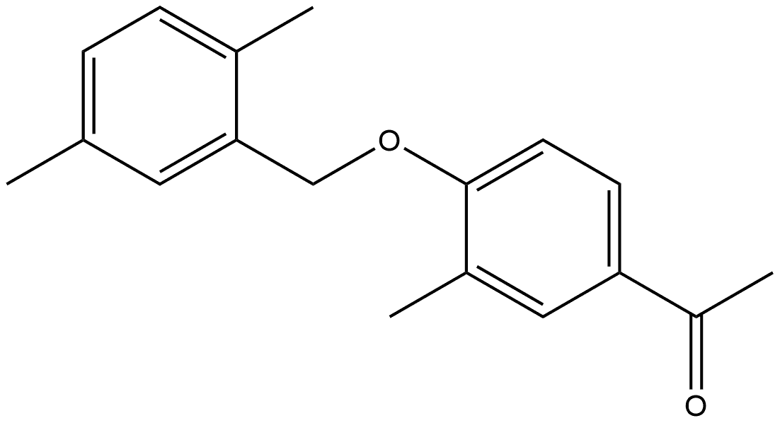 1-[4-[(2,5-Dimethylphenyl)methoxy]-3-methylphenyl]ethanone,1226392-77-3,结构式