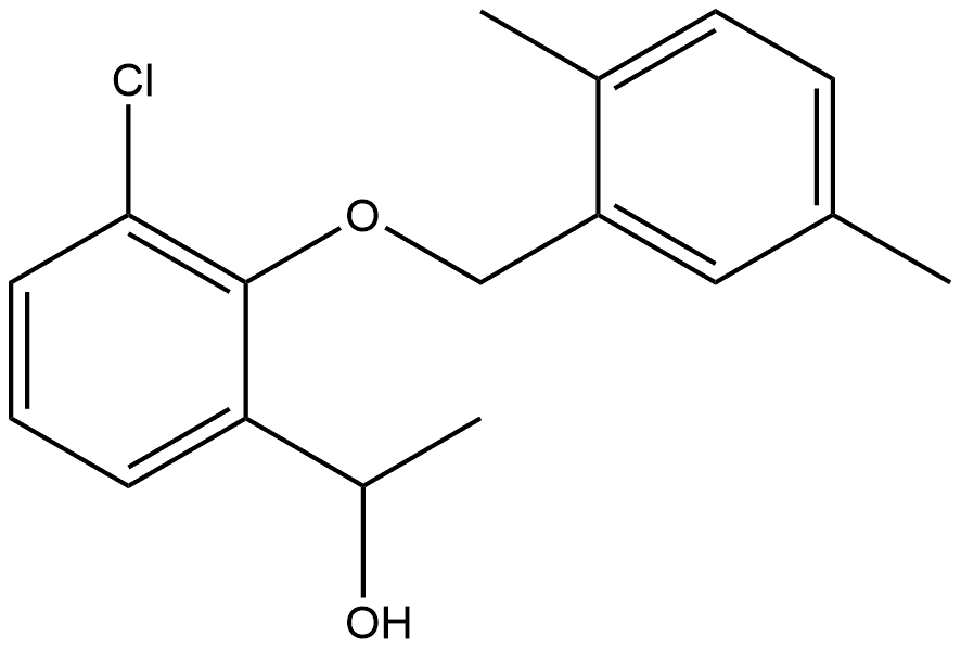 3-Chloro-2-[(2,5-dimethylphenyl)methoxy]-α-methylbenzenemethanol Struktur