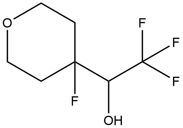 2H-Pyran-4-methanol, 4-fluorotetrahydro-α-(trifluoromethyl)- Struktur