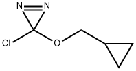 3H-Diazirine, 3-chloro-3-(cyclopropylmethoxy)- 化学構造式