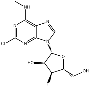 (2R,3S,4S,5R)-2-(2-Chloro-6-(methylamino)-9H-purin-9-yl)-4-fluoro-5-(hydroxymethyl)tetrahydrofuran-3-ol 结构式