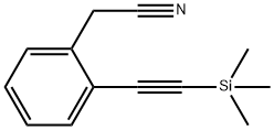 Benzeneacetonitrile, 2-[2-(trimethylsilyl)ethynyl]- Structure