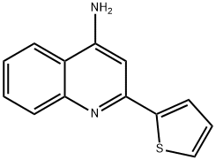 2-(Thiophen-2-yl)quinolin-4-amine,122664-10-2,结构式