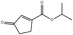 1-Cyclopentene-1-carboxylic acid, 3-oxo-, 1-methylethyl ester 化学構造式