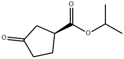 Cyclopentanecarboxylic acid, 3-oxo-, 1-methylethyl ester, (1S)- 化学構造式