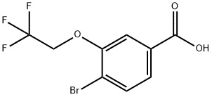 4-溴-3-(2,2,2-三氟乙氧基)苯甲酸, 1226966-58-0, 结构式