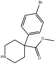 Methyl 4-(4-bromophenyl)-4-piperidinecarboxylate 结构式