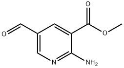 2-氨基-5-甲酰基-3-吡啶甲酸甲酯 结构式