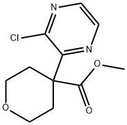 methyl 4-(3-chloropyrazin-2-yl)oxane-4-carboxylate Struktur