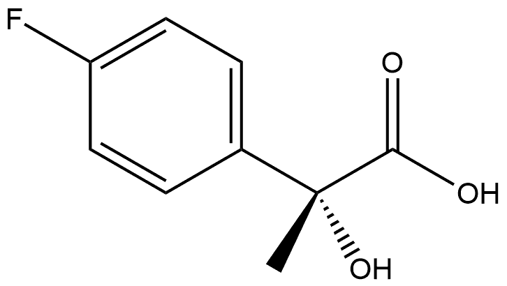 Benzeneacetic acid, 4-fluoro-α-hydroxy-α-methyl-, (αR)- Struktur