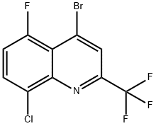 4-Bromo-8-chloro-5-fluoro-2-(trifluoromethyl)quinoline Structure