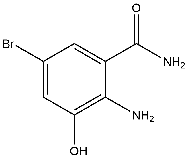 2-amino-5-bromo-3-hydroxybenzamide Structure