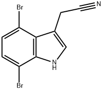 2-(4,7-Dibromo-1H-indol-3-yl)acetonitrile Structure