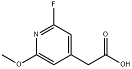 2-(2-氟-6-甲氧基吡啶-4-基)乙酸, 1227573-90-1, 结构式