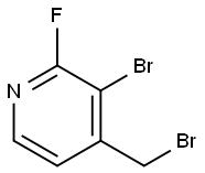 3-Bromo-4-bromomethyl-2-fluoro-pyridine,1227574-80-2,结构式