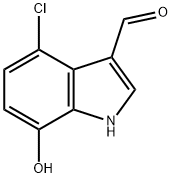 4-Chloro-7-hydroxy-1H-indole-3-carbaldehyde Struktur