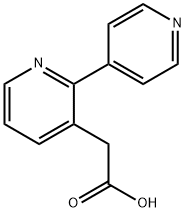 2-(Pyridin-4-yl)pyridine-3-acetic acid Struktur