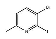 Pyridine, 3-bromo-2-iodo-6-methyl- 化学構造式