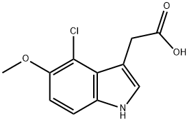 4-Chloro-5-methoxyindole-3-acetic acid Struktur