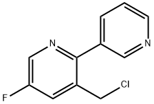 3-Chloromethyl-5-fluoro-2-(pyridin-3-yl)pyridine 结构式