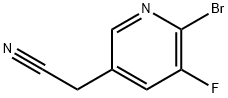3-Pyridineacetonitrile, 6-bromo-5-fluoro- 化学構造式