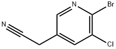 3-Pyridineacetonitrile, 6-bromo-5-chloro- Structure