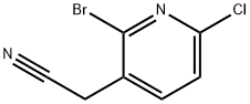 3-Pyridineacetonitrile, 2-bromo-6-chloro- Struktur