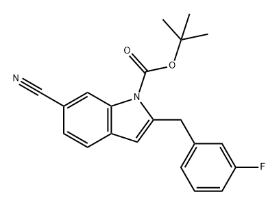 1H-Indole-1-carboxylic acid, 6-cyano-2-[(3-fluorophenyl)methyl]-, 1,1-dimethylethyl ester