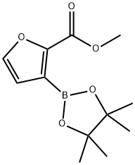 Methyl 3-(4,4,5,5-tetramethyl-1,3,2-dioxaborolan-2-yl)furan-2-carboxylate Struktur